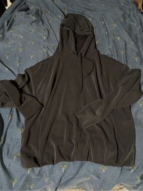 Athleta dark grey/black womens super soft  Hoodie Sweater